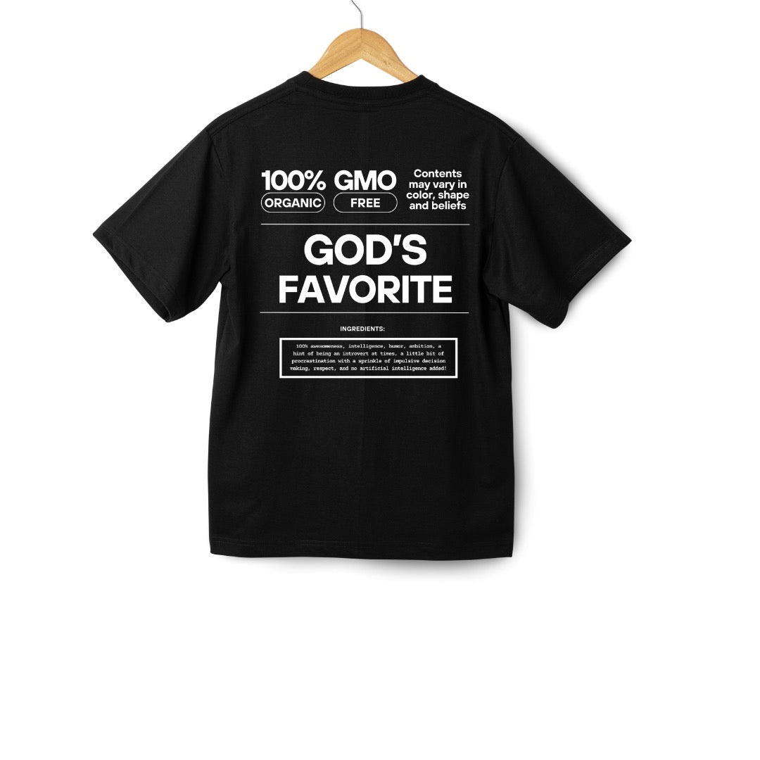 GOD'S FAVORITE UNISEX BLACK T-SHIRT