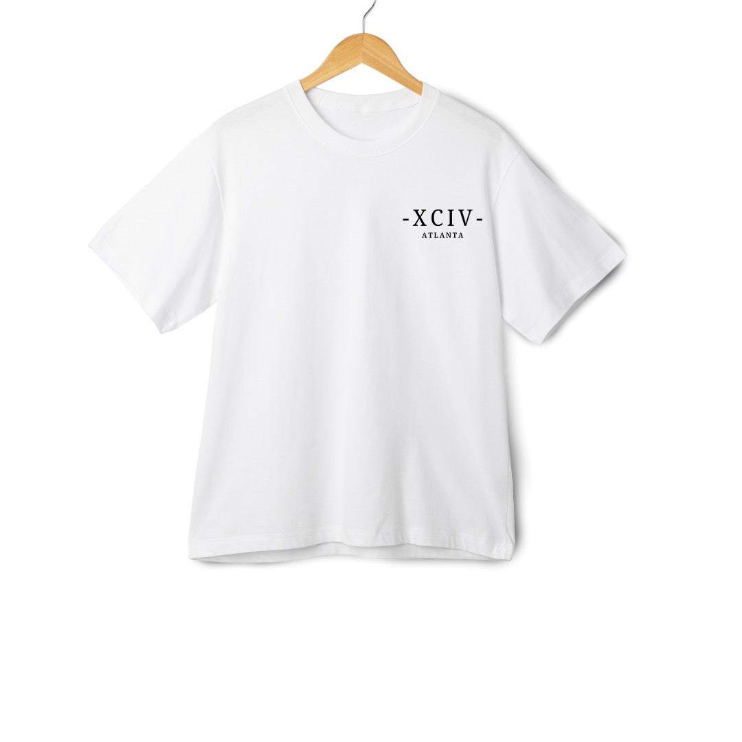 XCIV LOGO UNISEX WHITE T-SHIRT