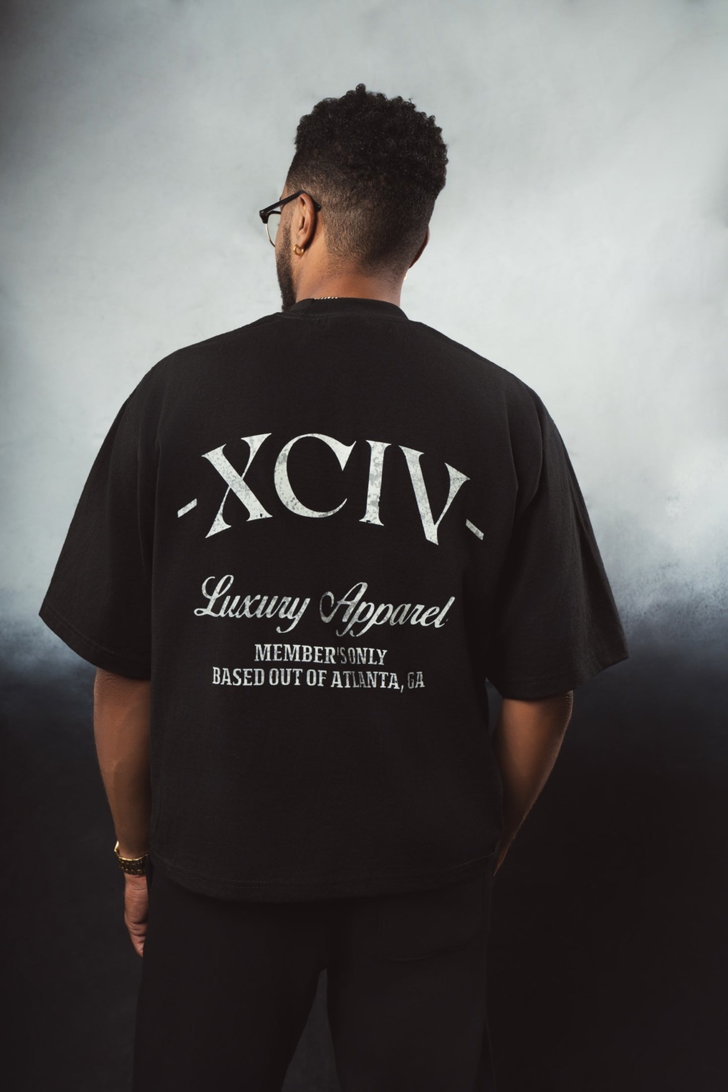 XCIV BLACK LUX OVERSIZED TEE