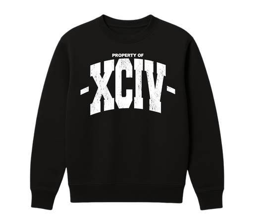 -XCIV- BLACK MAX WEIGHT CREWNECK