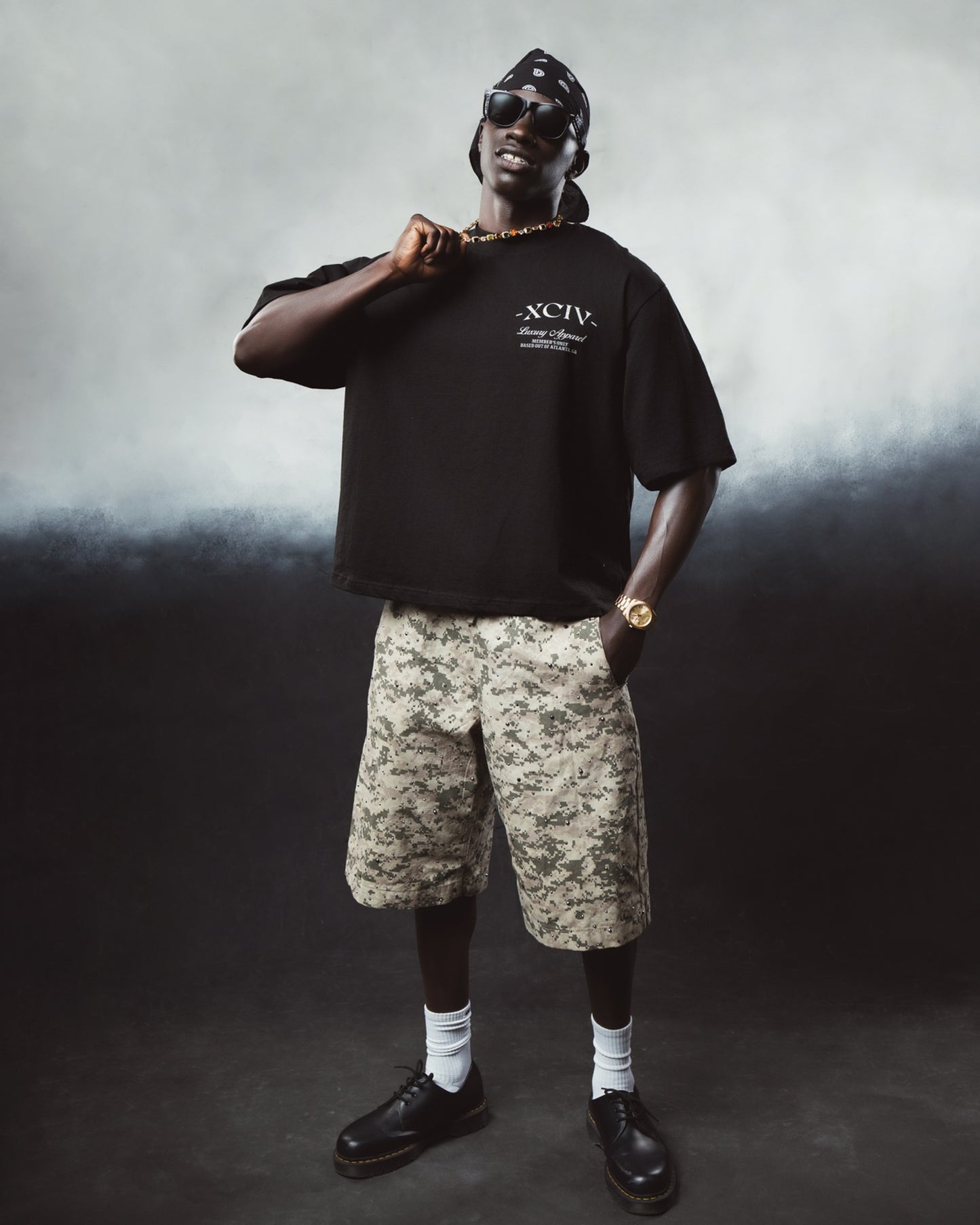 XCIV BLACK LUX OVERSIZED TEE