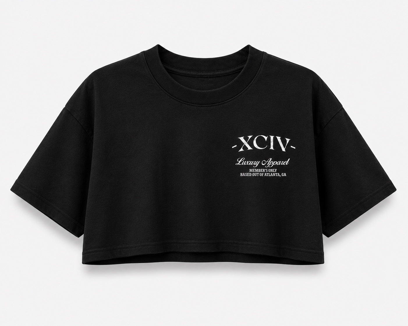 XCIV BLACK LUX WOMEN'S CROP TEE